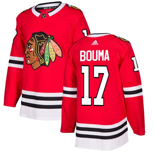 Men's Adidas Chicago Blackhawks #17 Lance Bouma Premier Red Home NHL Jersey