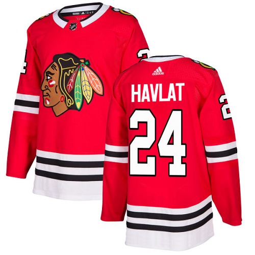 Men's Adidas Chicago Blackhawks #24 Martin Havlat Premier Red Home NHL Jersey