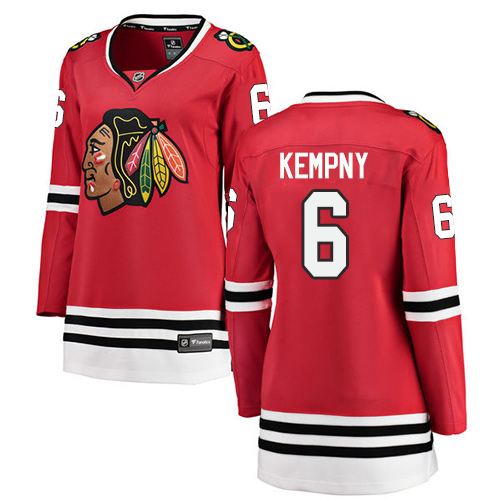 Women's Chicago Blackhawks #6 Michal Kempny Authentic Red Home Fanatics Branded Breakaway NHL Jersey