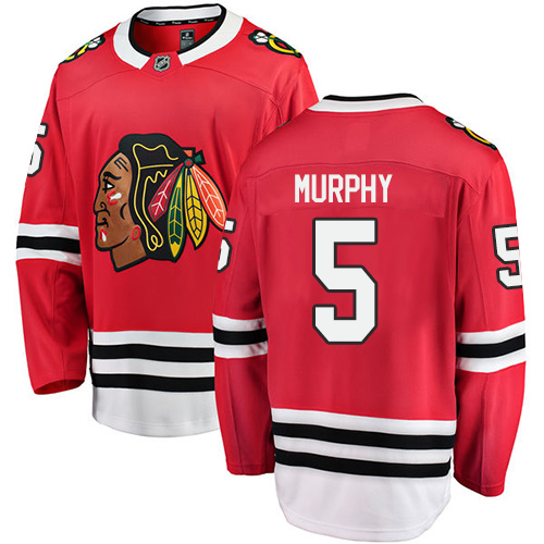 Youth Chicago Blackhawks #5 Connor Murphy Authentic Red Home Fanatics Branded Breakaway NHL Jersey