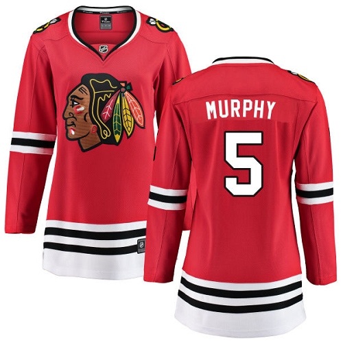 Women's Chicago Blackhawks #5 Connor Murphy Authentic Red Home Fanatics Branded Breakaway NHL Jersey