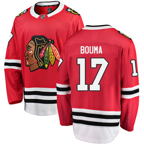 Men's Chicago Blackhawks #17 Lance Bouma Authentic Red Home Fanatics Branded Breakaway NHL Jersey