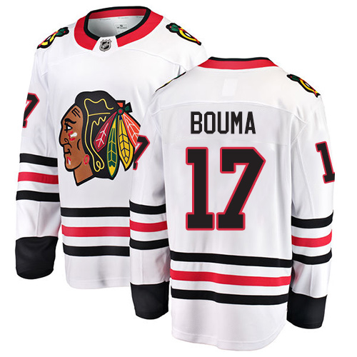 Youth Chicago Blackhawks #17 Lance Bouma Authentic White Away Fanatics Branded Breakaway NHL Jersey