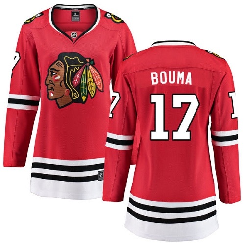 Women's Chicago Blackhawks #17 Lance Bouma Authentic Red Home Fanatics Branded Breakaway NHL Jersey