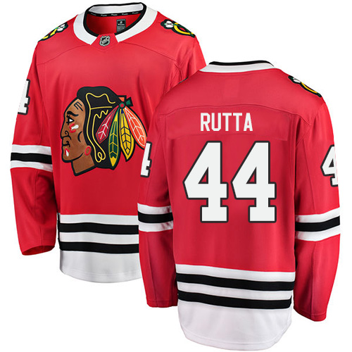 Men's Chicago Blackhawks #44 Jan Rutta Authentic Red Home Fanatics Branded Breakaway NHL Jersey
