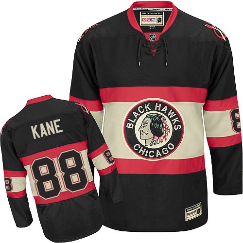 Men's CCM Chicago Blackhawks #88 Patrick Kane Premier Black Third Throwback NHL Jersey