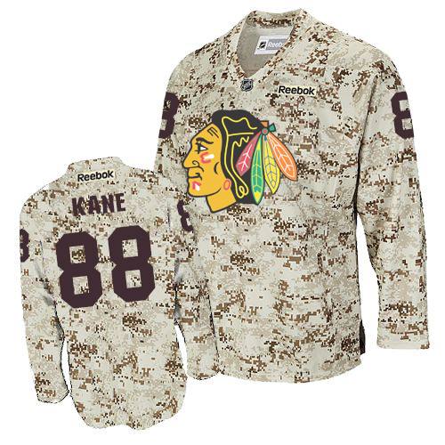 Men's Reebok Chicago Blackhawks #88 Patrick Kane Authentic Camouflage NHL Jersey