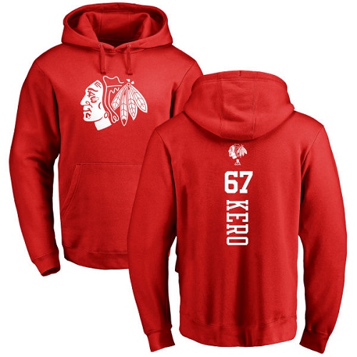 NHL Adidas Chicago Blackhawks #67 Tanner Kero Red One Color Backer Pullover Hoodie