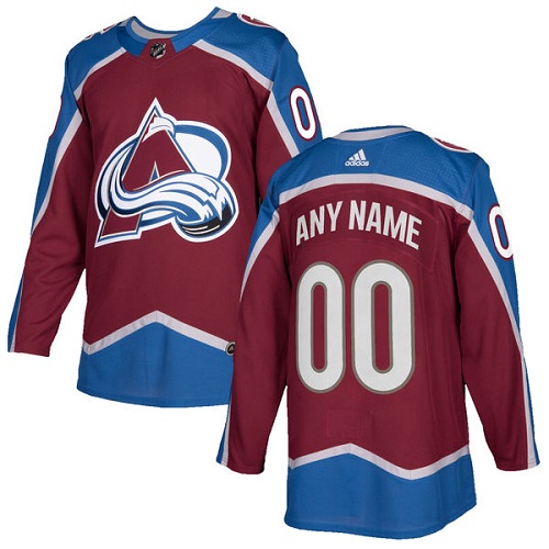 Men's Adidas Colorado Avalanche Customized Authentic Burgundy Red Home NHL Jersey