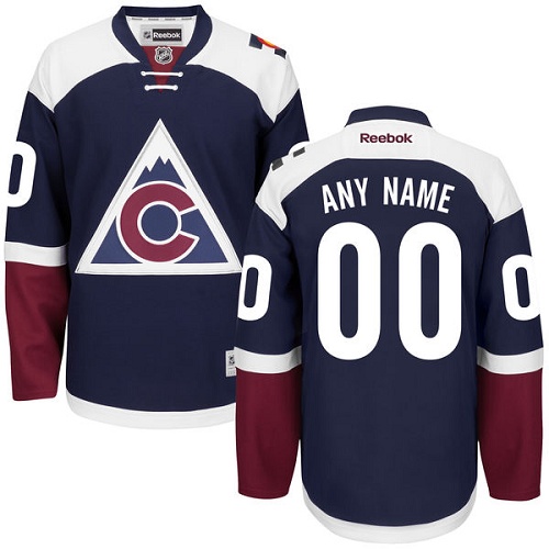 Men's Reebok Colorado Avalanche Customized Authentic Blue Third NHL Jersey