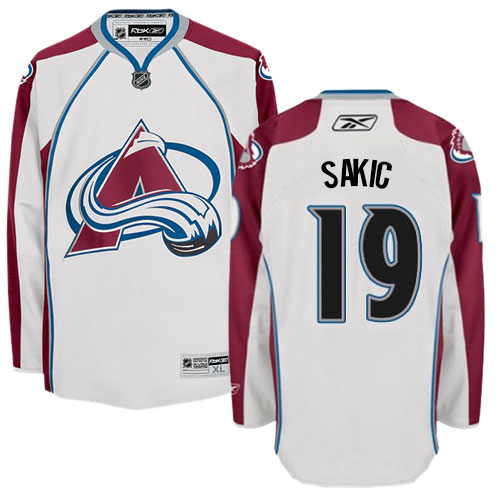 Youth Reebok Colorado Avalanche #19 Joe Sakic Authentic White Away NHL Jersey