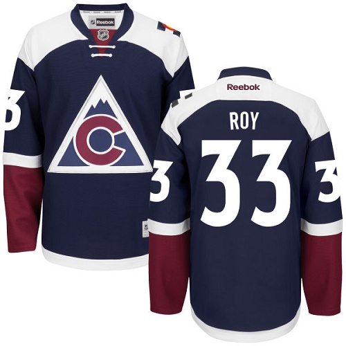 Youth Reebok Colorado Avalanche #33 Patrick Roy Authentic Blue Third NHL Jersey