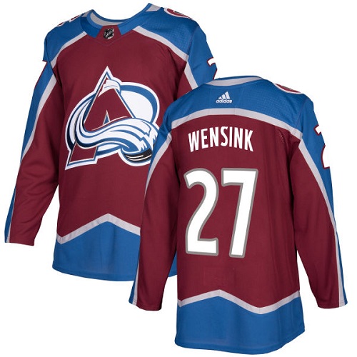 Men's Adidas Colorado Avalanche #27 John Wensink Authentic Burgundy Red Home NHL Jersey