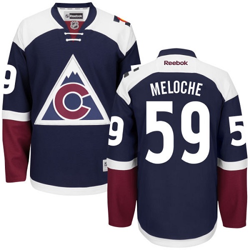 Men's Reebok Colorado Avalanche #41 Nicolas Meloche Premier Blue Third NHL Jersey