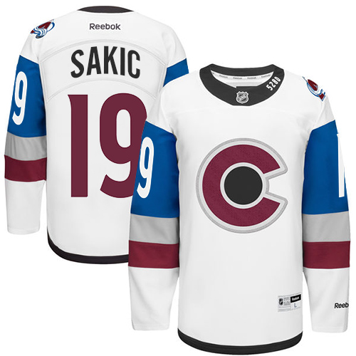 Men's Reebok Colorado Avalanche #19 Joe Sakic Premier White 2016 Stadium Series NHL Jersey
