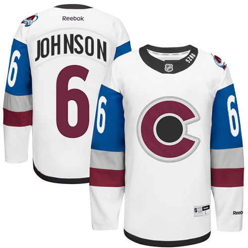 Men's Reebok Colorado Avalanche #6 Erik Johnson Authentic White 2016 Stadium Series NHL Jersey