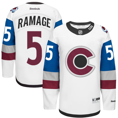 Men's Reebok Colorado Avalanche #5 Rob Ramage Premier White 2016 Stadium Series NHL Jersey