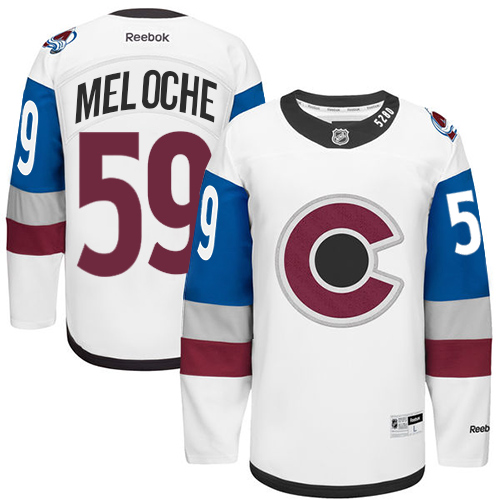 Men's Reebok Colorado Avalanche #41 Nicolas Meloche Authentic White 2016 Stadium Series NHL Jersey