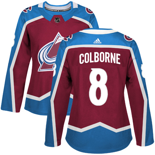 Women's Adidas Colorado Avalanche #8 Joe Colborne Authentic Burgundy Red Home NHL Jersey