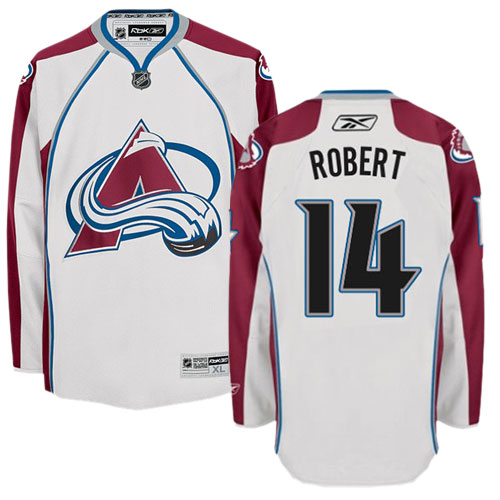 Youth Reebok Colorado Avalanche #14 Rene Robert Authentic White Away NHL Jersey