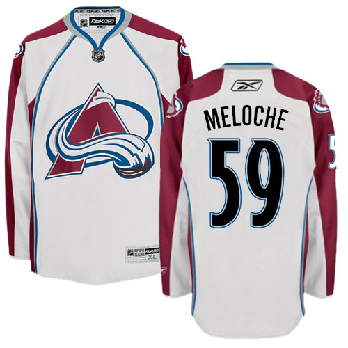 Women's Reebok Colorado Avalanche #41 Nicolas Meloche Authentic White Away NHL Jersey