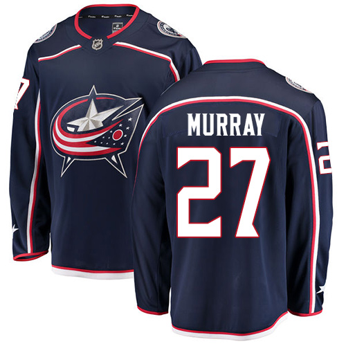Men's Columbus Blue Jackets #27 Ryan Murray Authentic Navy Blue Home Fanatics Branded Breakaway NHL Jersey
