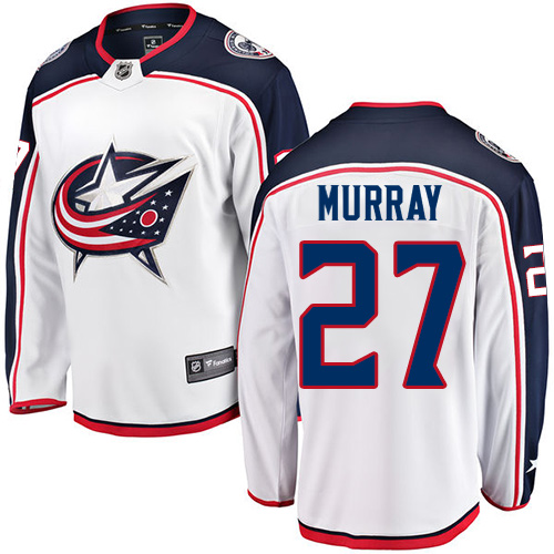 Men's Columbus Blue Jackets #27 Ryan Murray Authentic White Away Fanatics Branded Breakaway NHL Jersey