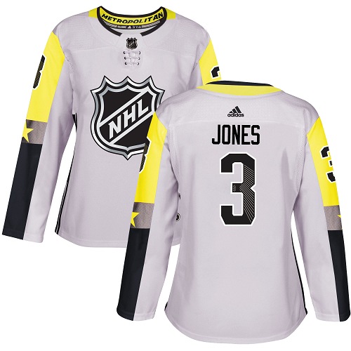 Women's Adidas Columbus Blue Jackets #3 Seth Jones Authentic Gray 2018 All-Star Metro Division NHL Jersey