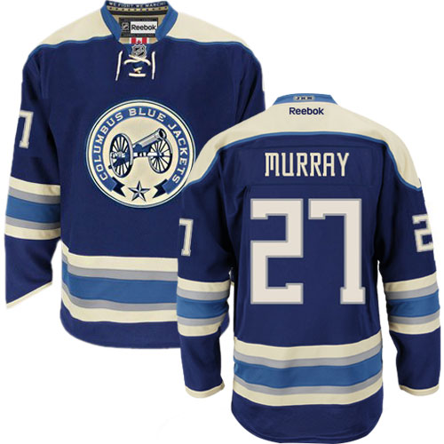 Youth Reebok Columbus Blue Jackets #27 Ryan Murray Authentic Navy Blue Third NHL Jersey