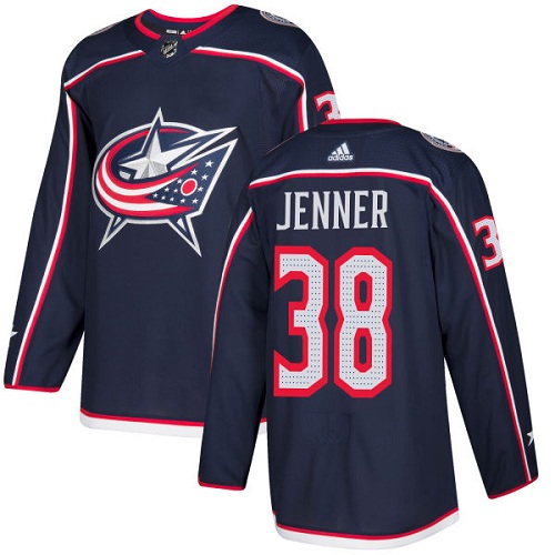 Youth Adidas Columbus Blue Jackets #38 Boone Jenner Authentic Navy Blue Home NHL Jersey