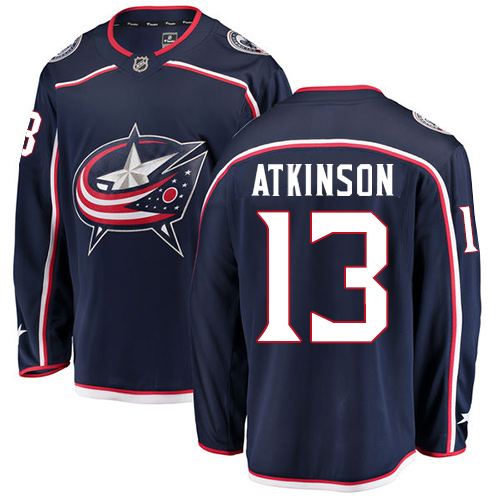 Youth Columbus Blue Jackets #13 Cam Atkinson Authentic Navy Blue Home Fanatics Branded Breakaway NHL Jersey