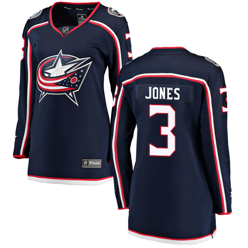 Women's Columbus Blue Jackets #3 Seth Jones Authentic Navy Blue Home Fanatics Branded Breakaway NHL Jersey