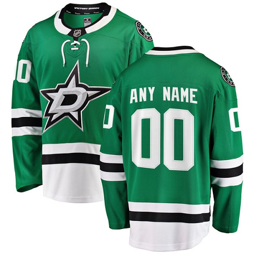 Youth Dallas Stars Customized Authentic Green Home Fanatics Branded Breakaway NHL Jersey