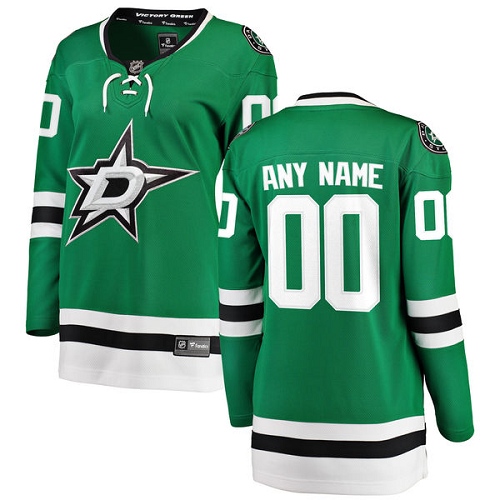 Women's Dallas Stars Customized Authentic Green Home Fanatics Branded Breakaway NHL Jersey