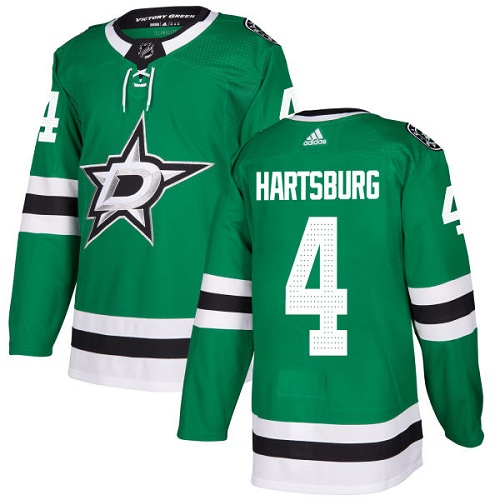 Men's Adidas Dallas Stars #4 Craig Hartsburg Authentic Green Home NHL Jersey