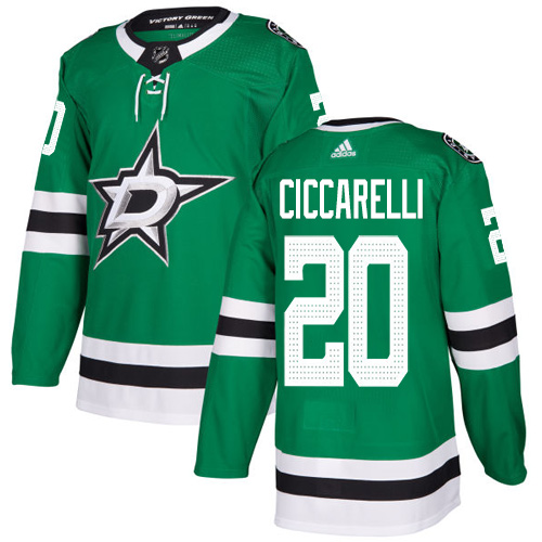 Men's Adidas Dallas Stars #20 Dino Ciccarelli Premier Green Home NHL Jersey