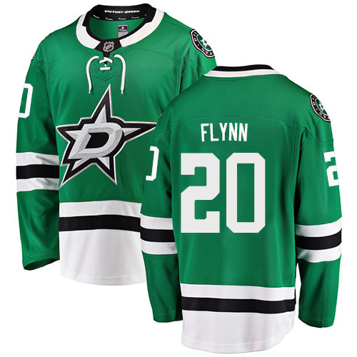 Men's Dallas Stars #20 Brian Flynn Authentic Green Home Fanatics Branded Breakaway NHL Jersey