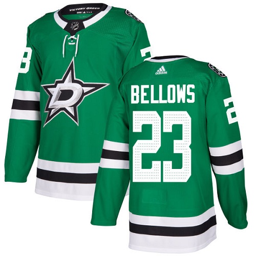 Men's Adidas Dallas Stars #23 Brian Bellows Authentic Green Home NHL Jersey