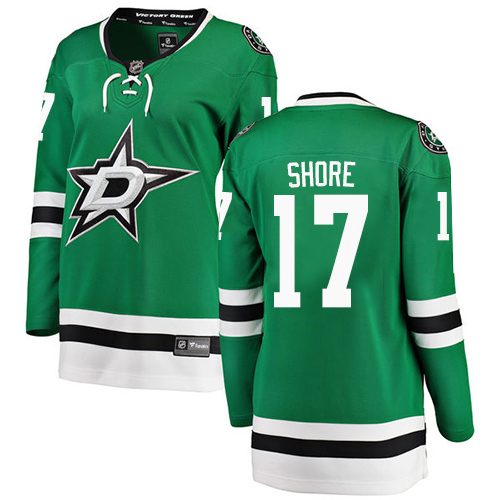 Women's Dallas Stars #17 Devin Shore Authentic Green Home Fanatics Branded Breakaway NHL Jersey