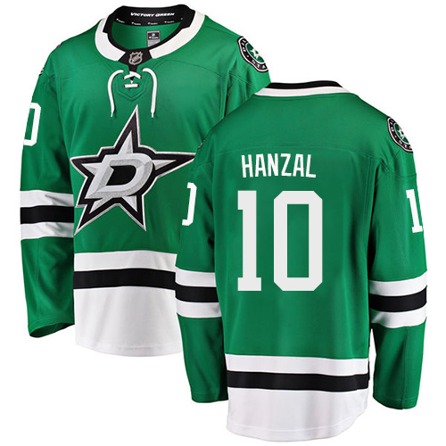 Men's Dallas Stars #10 Martin Hanzal Authentic Green Home Fanatics Branded Breakaway NHL Jersey