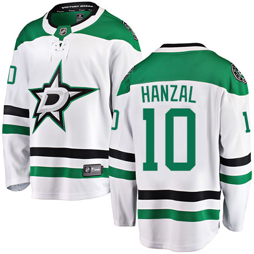 Men's Dallas Stars #10 Martin Hanzal Authentic White Away Fanatics Branded Breakaway NHL Jersey