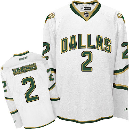 Men's Reebok Dallas Stars #2 Dan Hamhuis Authentic White Third NHL Jersey