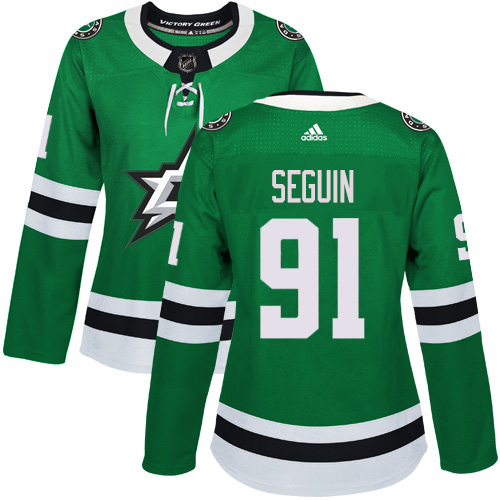 Women's Adidas Dallas Stars #91 Tyler Seguin Premier Green Home NHL Jersey