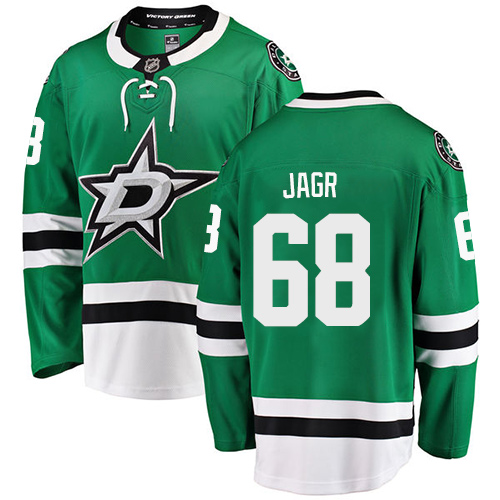 Youth Dallas Stars #68 Jaromir Jagr Authentic Green Home Fanatics Branded Breakaway NHL Jersey