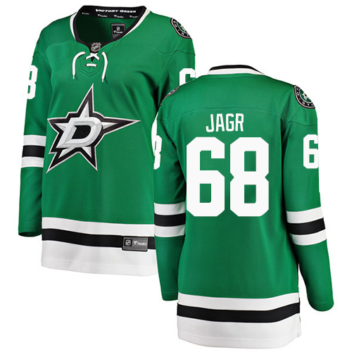Women's Dallas Stars #68 Jaromir Jagr Authentic Green Home Fanatics Branded Breakaway NHL Jersey