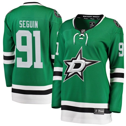Women's Dallas Stars #91 Tyler Seguin Authentic Green Home Fanatics Branded Breakaway NHL Jersey