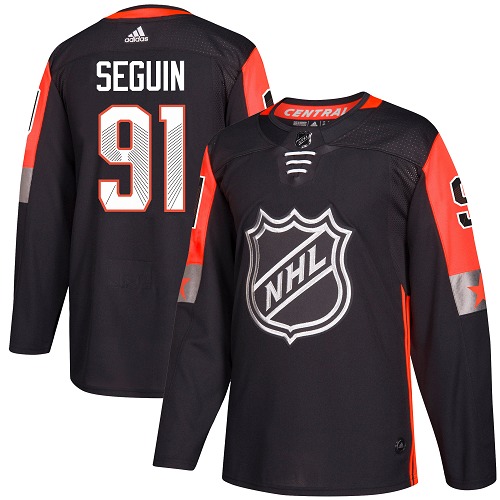 Youth Adidas Dallas Stars #91 Tyler Seguin Authentic Black 2018 All-Star Central Division NHL Jersey