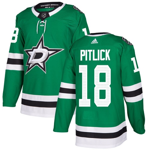 Youth Adidas Dallas Stars #18 Tyler Pitlick Authentic Green Home NHL Jersey