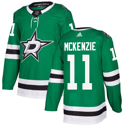 Men's Adidas Dallas Stars #11 Curtis McKenzie Authentic Green Home NHL Jersey