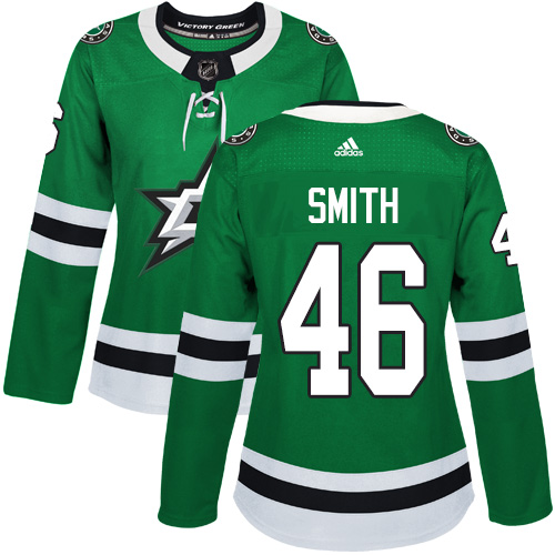 Women's Adidas Dallas Stars #46 Gemel Smith Premier Green Home NHL Jersey